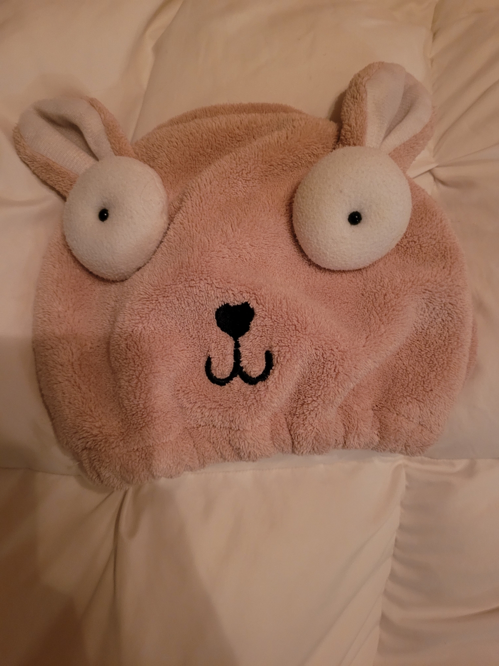 Kids Plush Bunny Hair Wrap - Pink